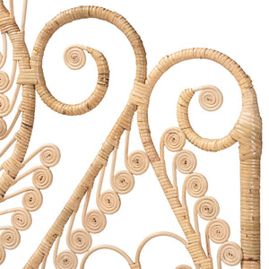 Baxton Studio bali Caelinus Modern Bohemian Natural Rattan Queen Standalone Headboard - Effortless Style & Warmth HB002-Rattan-HB-Queen