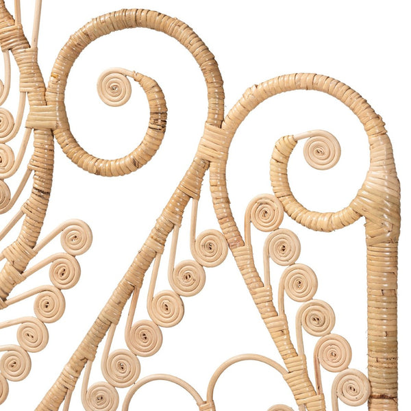 Baxton Studio bali Caelinus Modern Bohemian Natural Rattan Queen Standalone Headboard - Effortless Style & Warmth HB002-Rattan-HB-Queen