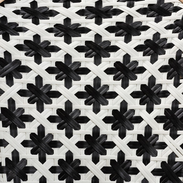 Baxton Studio bali Ambre Bistro Chair Set - Elegant French Black & White Rattan for Patio or Home Décor, 2-Piece Set BC003-Rattan-DC