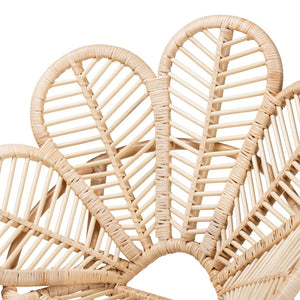 Baxton Studio bali Bali Bianca Modern Bohemian Rattan Flower Chair - Handcrafted Tropical Accent for Any Room Bianca-Rattan-AC