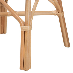 Baxton Studio bali Bali Bianca Modern Bohemian Rattan Flower Chair - Handcrafted Tropical Accent for Any Room Bianca-Rattan-AC