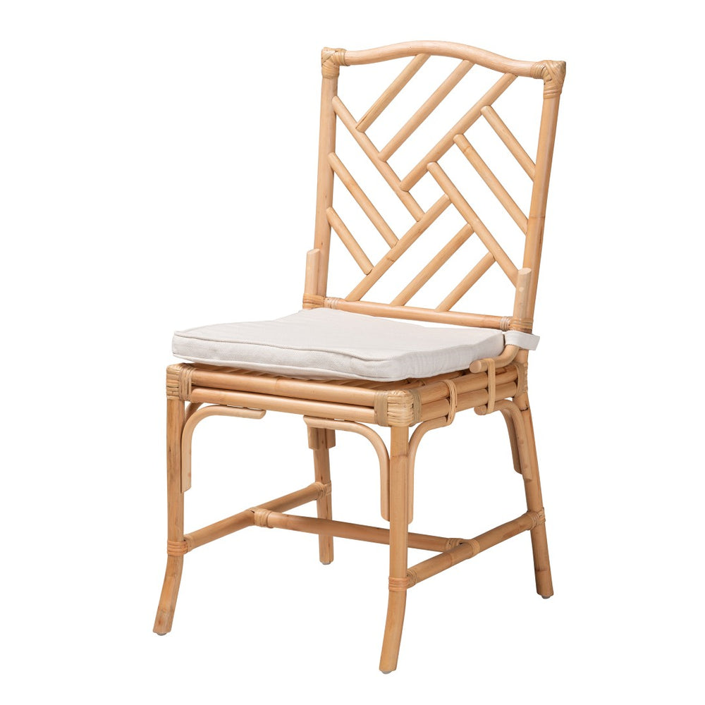 Baxton Studio bali Rio Modern Bohemian Rattan Dining Chair - Handcrafted Comfort & Style for Coastal Interiors Rio-Rattan-DC