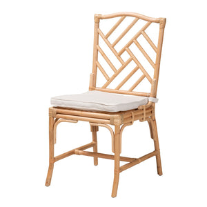 Baxton Studio bali Rio Modern Bohemian Rattan Dining Chair - Handcrafted Comfort & Style for Coastal Interiors Rio-Rattan-DC