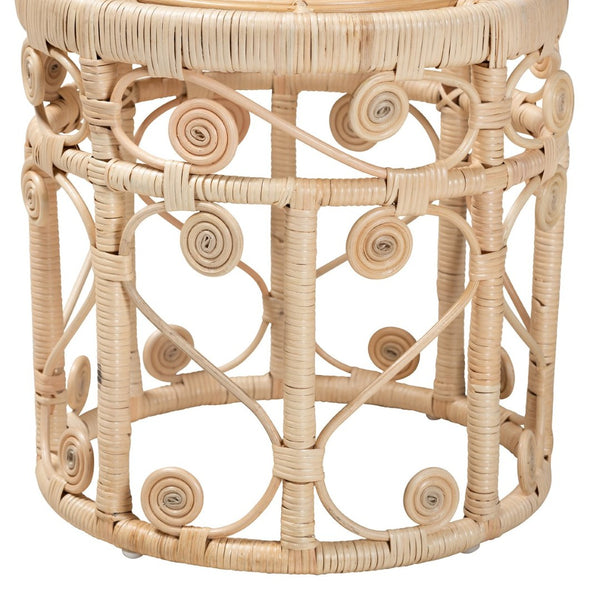 Baxton Studio bali Bali Modern Bohemian Rattan Nesting End Table Set - Unique Handcrafted Design for Any Room RT010-Rattan-Nesting Table