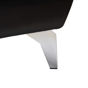 Baxton Studio Baxton Modern Full Leather Sectional Sofa with Right-Facing Chaise for Stylish Living Spaces Townsend Black LSG6001L-Sectional-Full Leather-Black-Dakota 06