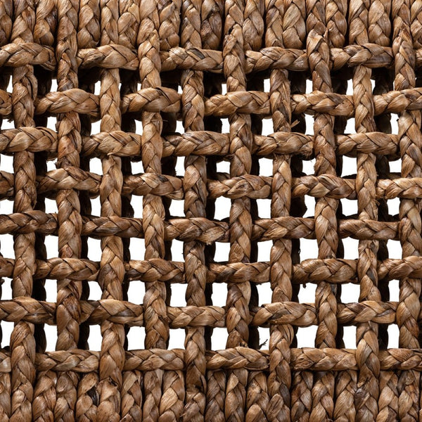 Baxton Studio bali Bali Alise Modern Bohemian Dark Brown Mahogany & Seagrass Counter Stool for Coastal Elegance Alise-Mahogany-Cushion-CS