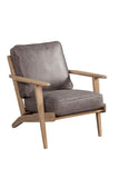 IDEAZ 1312APA Grey Lounge Chair with Natural Frame Grey with Natural Frame 1312APA