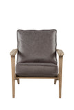 IDEAZ 1312APA Grey Lounge Chair with Natural Frame Grey with Natural Frame 1312APA