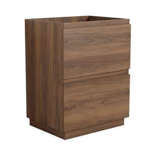 English Elm 24" Engineered Wood Bathroom Vanity with Dual Drawers, Freestanding Storage Cabinet, 24" x 18" x 35" Brown W1972P188244