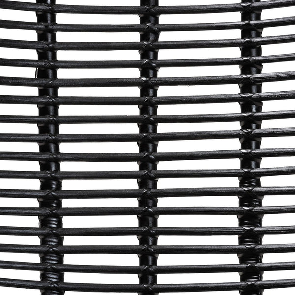 Baxton Studio bali Colorado Modern Bohemian Accent Chair - Handcrafted Black Rattan & Metal for Stylish Comfort Colorado-Black/Rattan-CC