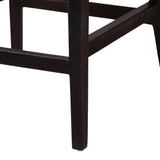 Baxton Studio Lingga Modern Bohemian Dark Brown Mahogany Wood and Natural Rattan Counter Stool