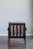 IDEAZ 1313APA Brown/ Light Grey Lounge Chair with Removable Cushions Medium Brown Frame, Light Grey Cushions 1313APA