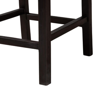Baxton Studio bali Laymi Modern Bohemian Counter Stool - Handcrafted Dark Mahogany & Seagrass for Comfort & Style Laymi-Mahogany-CS