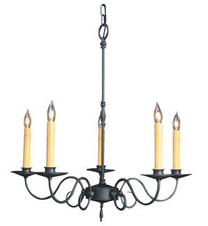 Framburg 5-light Charcoal Black Forest Dining Chandelier - Handcrafted Elegance With Faux Beeswax Candles Charcoal Metal 1315 Ch