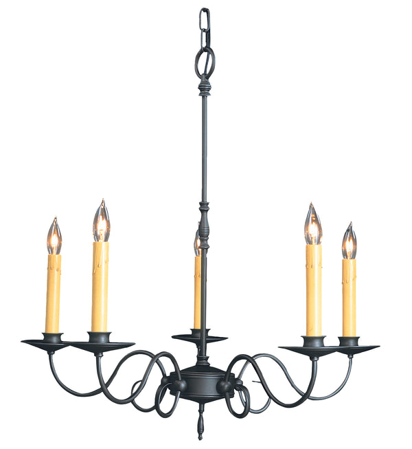Framburg 5-light Charcoal Black Forest Dining Chandelier - Handcrafted Elegance With Faux Beeswax Candles Charcoal Metal 1315 Ch