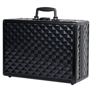 English Elm Portable Led Vanity Makeup Case Aluminum Travel Organizer with Mirror Lock Dividers W1550P163305