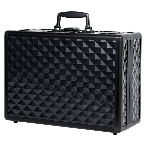 English Elm Portable Led Vanity Makeup Case Aluminum Travel Organizer with Mirror Lock Dividers W1550P163305