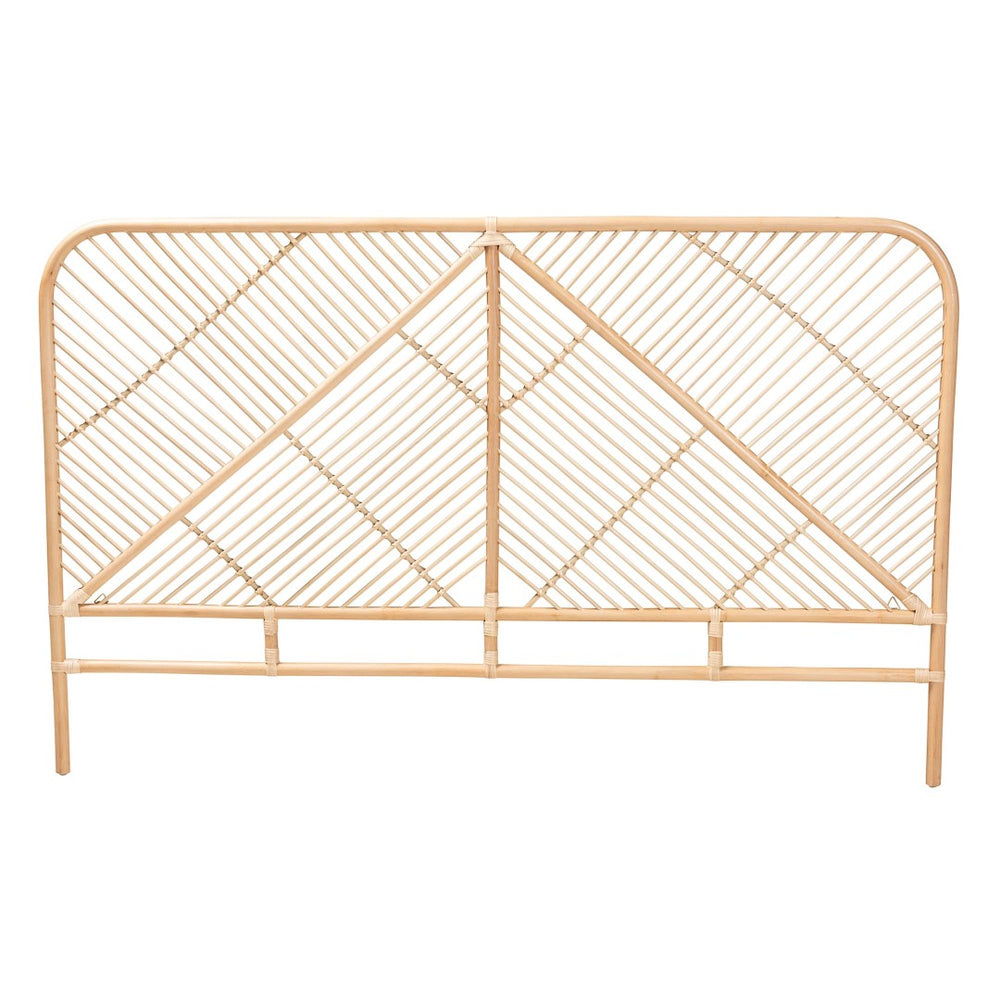 Baxton Studio bali Bali Walid Queen Size Headboard - Handcrafted Rattan in Modern Bohemian Style, Airy Openwork Design WS029-Rattan-Headboard