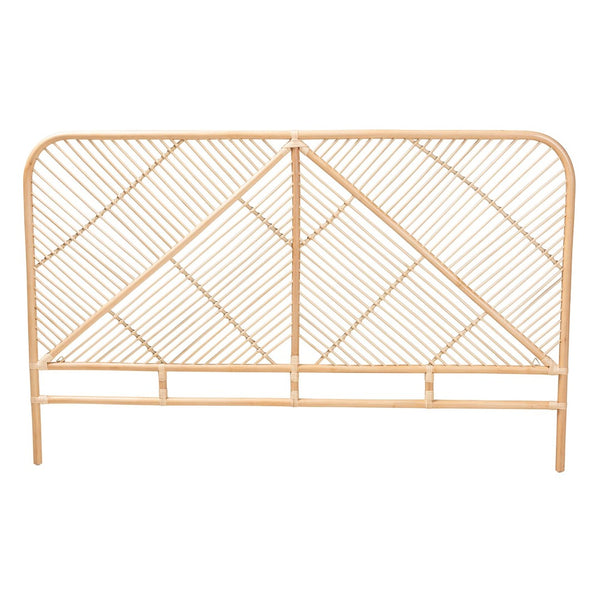 Baxton Studio bali Bali Walid Queen Size Headboard - Handcrafted Rattan in Modern Bohemian Style, Airy Openwork Design WS029-Rattan-Headboard