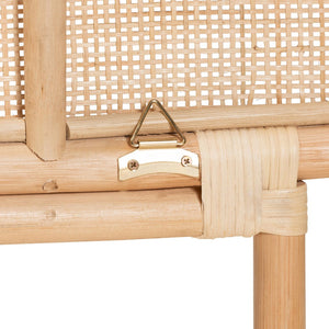 Baxton Studio bali Reegan Queen Size Rattan Headboard - Modern Bohemian Design, Fully Assembled, Organic Charm WS030-Rattan-Headboard