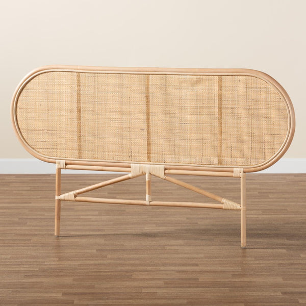 Baxton Studio bali Reegan Queen Size Rattan Headboard - Modern Bohemian Design, Fully Assembled, Organic Charm WS030-Rattan-Headboard