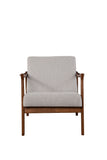 IDEAZ 1315APA Medium Brown/ Light Grey Lounge Chair Medium Brown Frame, Light Grey Cushions 1315APA