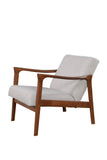 IDEAZ 1315APA Medium Brown/ Light Grey Lounge Chair Medium Brown Frame, Light Grey Cushions 1315APA