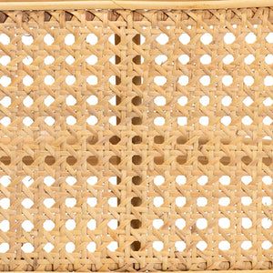 Baxton Studio bali Bali Septa Handcrafted Natural Rattan Accent Bench – Bohemian Oval Seat for Versatile Home Style Septa-Rattan-Bench