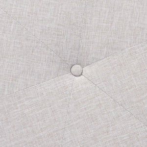 Baxton Studio Baxton Studio Theo Japandi Ottoman - Stylish Greyish Beige Footstool with Walnut Base for Home Decor BBT5456-Greyish Beige/Walnut-Stool