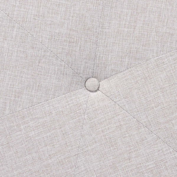 Baxton Studio Baxton Studio Theo Japandi Ottoman - Stylish Greyish Beige Footstool with Walnut Base for Home Decor BBT5456-Greyish Beige/Walnut-Stool