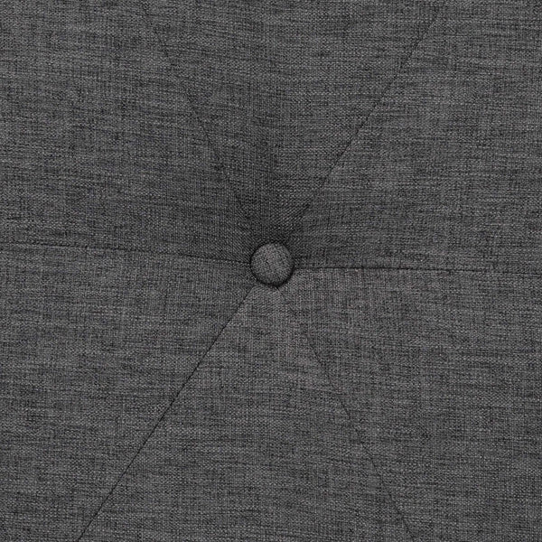 Baxton Studio Baxton Studio Theo Japandi Dark Grey Upholstered Ottoman with Walnut Brown Base - Stylish & Versatile BBT5456-Dark Grey/Walnut-Stool