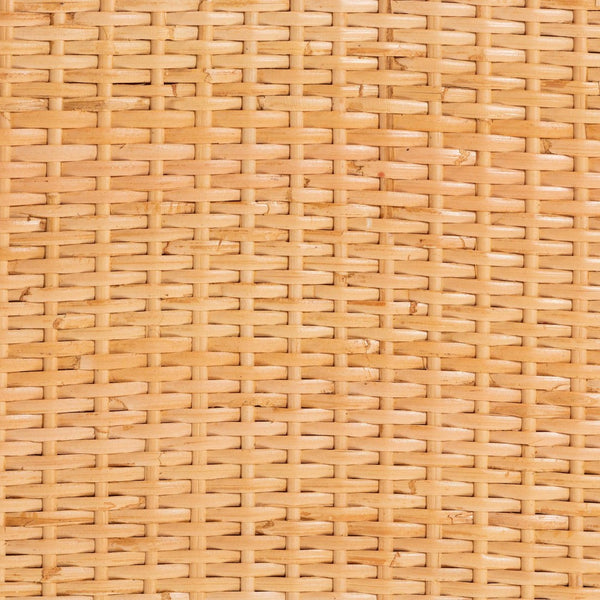 Baxton Studio bali Modern Bohemian Rattan & Mahogany Storage Cabinet - Handcrafted, Stylish, and Functional Design Vaere-Mahogany-4DW-Storage Cabinet