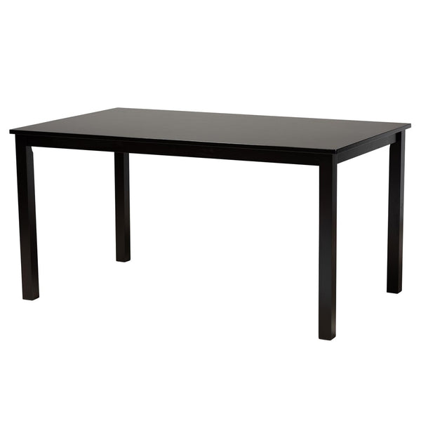 Baxton Studio Baxton Studio Olympia Modern Beige Upholstered Dining Set with Espresso Wood for Chic Spaces 7-Piece RH386C-Sand/Dark Brown-7PC Dining Set