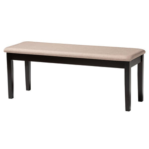 Baxton Studio Baxton Studio Olympia Modern Beige Upholstered Dining Set with Espresso Wood for Chic Spaces 6-Piece RH386C-Sand/Dark Brown-6PC Dining Set