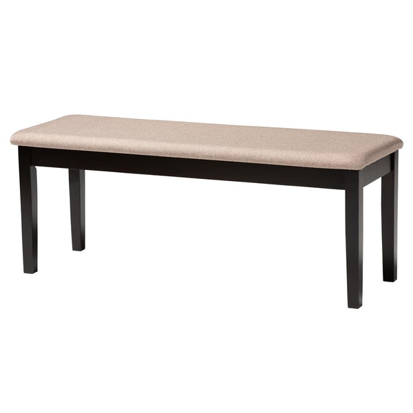 Baxton Studio Baxton Studio Olympia Modern Beige Upholstered Dining Set with Espresso Wood for Chic Spaces 6-Piece RH386C-Sand/Dark Brown-6PC Dining Set