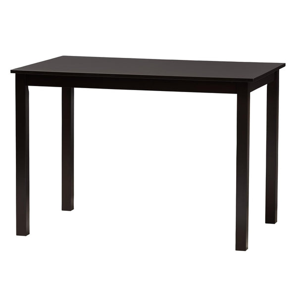 Baxton Studio Baxton Studio Olympia Modern Beige Upholstered Dining Set with Espresso Wood for Chic Spaces 5-Piece RH386C-Sand/Dark Brown-5PC Dining Set