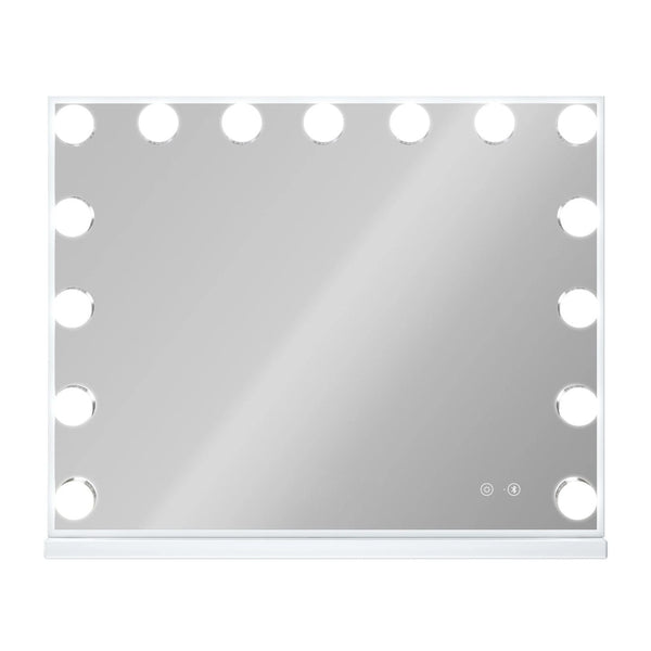 English Elm Vanity Mirror With Lights & Bluetooth Speaker - 15 Led Bulbs, Usb Port, 3 Color Modes, Stylish & Functional W3660P373019-GIGA