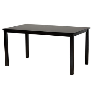 Baxton Studio Baxton Studio Genesis Modern 6-Piece Dining Set with Upholstered Chairs and Stylish Bench Design Grey 7-Piece RH389C-Grey/Dark Brown-7PC Dining Set