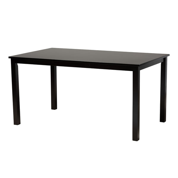 Baxton Studio Baxton Studio Genesis Modern 6-Piece Dining Set with Upholstered Chairs and Stylish Bench Design Dark 6-Piece RH389C-Grey/Dark Brown-6PC Dining Set