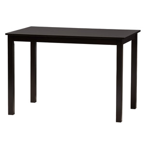 Baxton Studio Baxton Studio Genesis Modern 5-Piece Dining Set – Grey Fabric & Dark Brown Wood, Stylish Comfort! RH389C-Grey/Dark Brown-5PC Dining Set