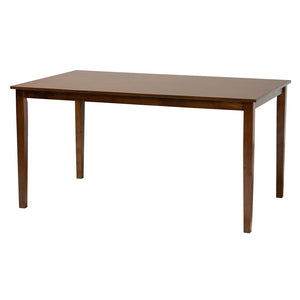 Baxton Studio Baxton Studio Genesis Modern 6-Piece Dining Set with Upholstered Chairs and Stylish Bench Design Walnut 6-Piece RH389C-Grey/Walnut-6PC Dining Set