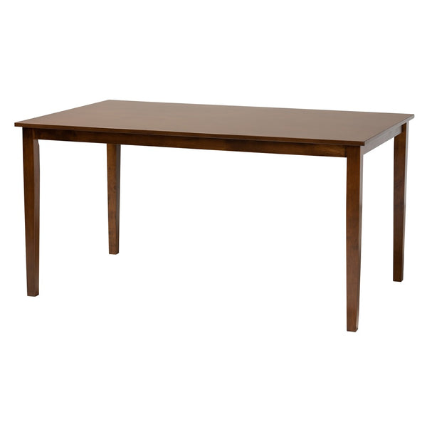Baxton Studio Baxton Studio Genesis Modern 6-Piece Dining Set with Upholstered Chairs and Stylish Bench Design Walnut 6-Piece RH389C-Grey/Walnut-6PC Dining Set