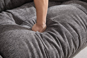 English Elm Casual Chenille Pleated Sofa - Elegant 3-Seater In Gray For Modern Living Rooms & Cozy Spaces W2100S00312