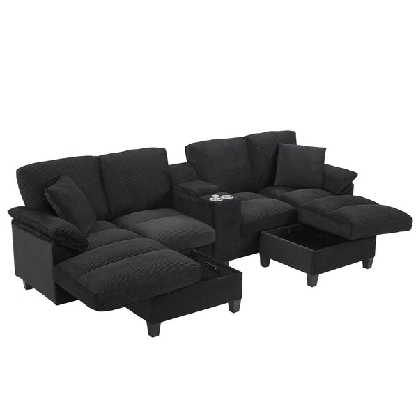 English Elm Swivel Barrel Accent Chair Chenille Tufted Round Club Seat for Living Room Lounge Black N719S002180B