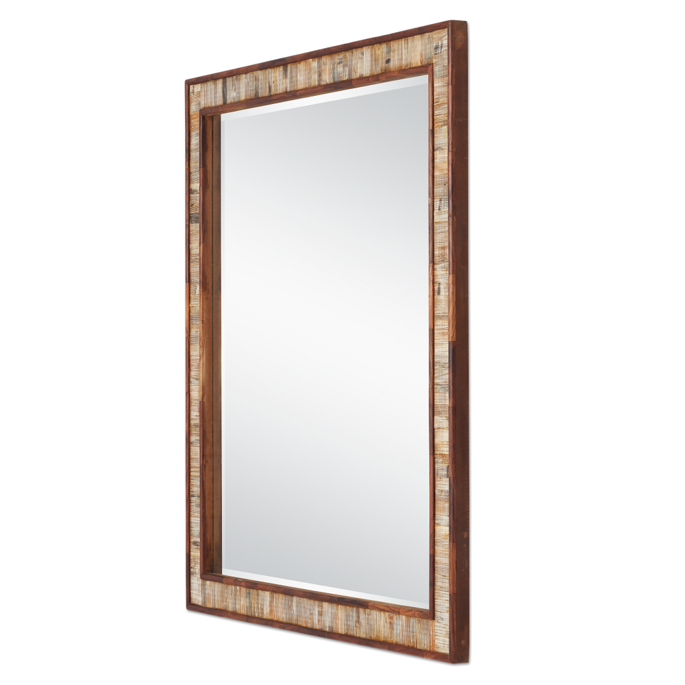 Hyson Medium Square Mirror - Handcrafted Natural Horn Design with Contemporary Style and Unique Details