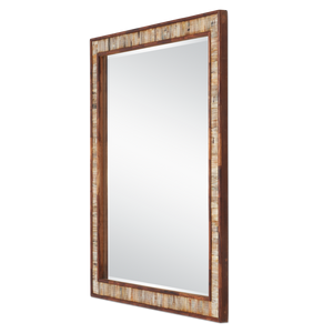 Hyson Medium Square Mirror - Handcrafted Natural Horn Design with Contemporary Style and Unique Details