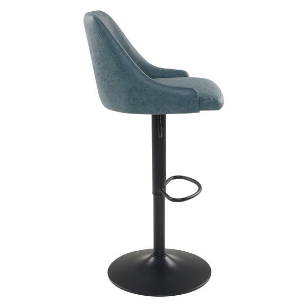 OSP Home Furnishings Sylmar Height Adjustable Stool Navy