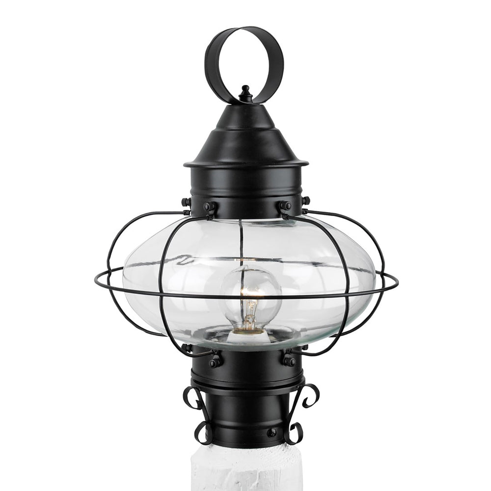 Cottage Onion 14.75'' High 1-Light Outdoor Post Light - Black 1321-BL-CL Norwell