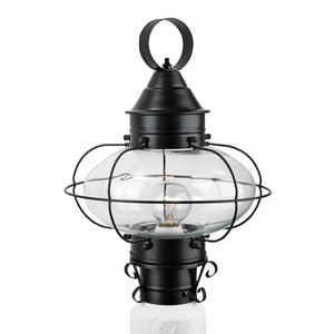 Cottage Onion 14.75'' High 1-Light Outdoor Post Light - Black 1321-BL-CL Norwell