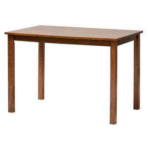 Baxton Studio Baxton Studio 5-Piece Modern Dining Set with Grey Upholstered Chairs and Walnut Wood Table Design RH391C-Grey/Walnut-5PC Dining Set